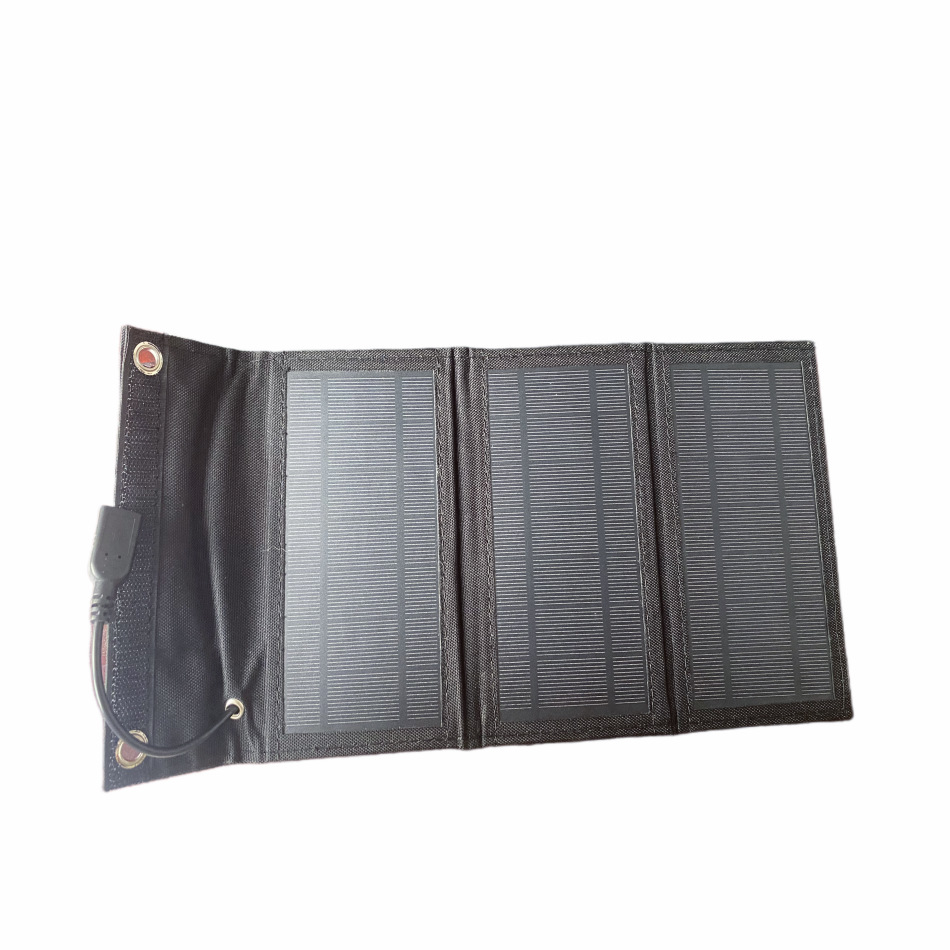 供应5v6v单多晶便携式太阳能折叠包USB太阳能户外充电板光伏快充