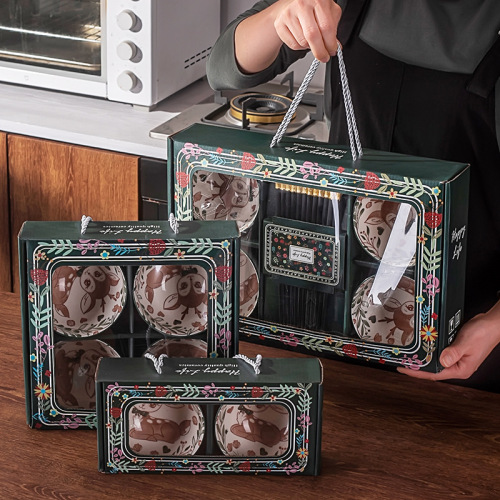 Yilu has you bowl and chopsticks set Japanese bowl opening gift porcelain blue and white porcelain ceramic tableware gift box gift wholesale