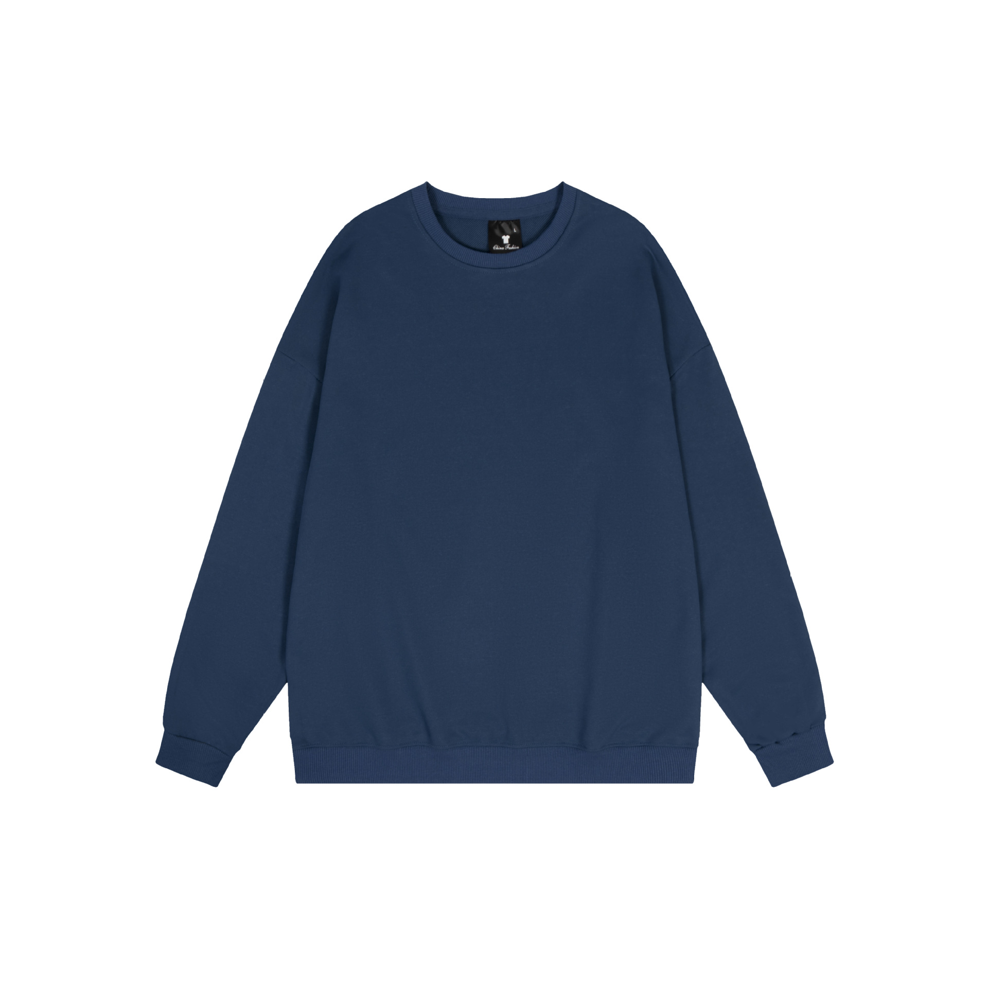 Sudadera de cuello redondo de color sólido TEMU de Amazon transfronteriza, totalmente de poliéster, unisex, manga larga, venta al por mayor directamente de fábrica.