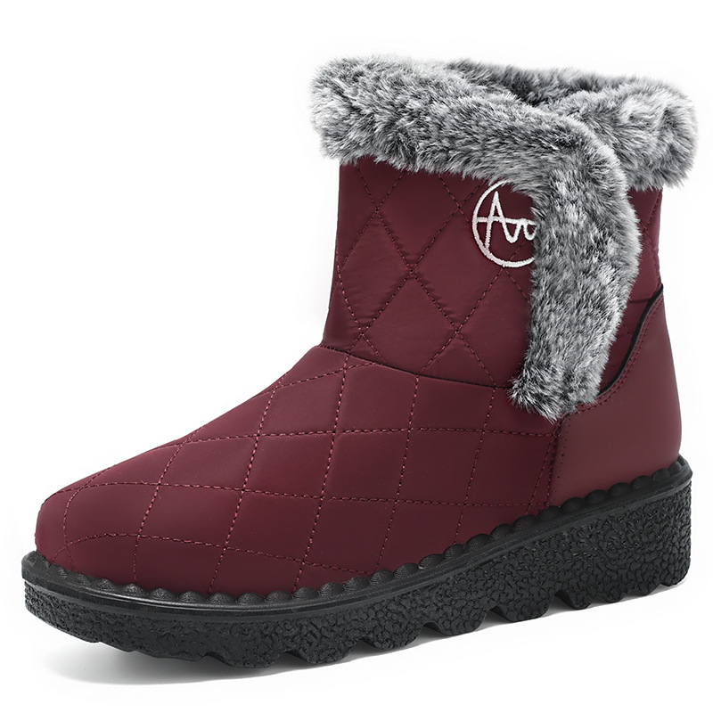 Zapatos de algodón de invierno para mujer, envío transfronterizo, botas de poliuretano para mujer, botas de nieve con forro polar y engrosadas, botas cálidas, botas de algodón a prueba de frío.