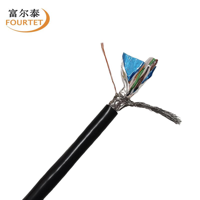 Supply super class 5 double shielded network cable CAT5E S/FTP 24AWG multi-strand 7*0.2 oxygen-free copper network cable Supply super class 5 double shielded network cable CAT5E S/FTP 24AWG multi-strand 7*0.2 oxygen-free copper network cable