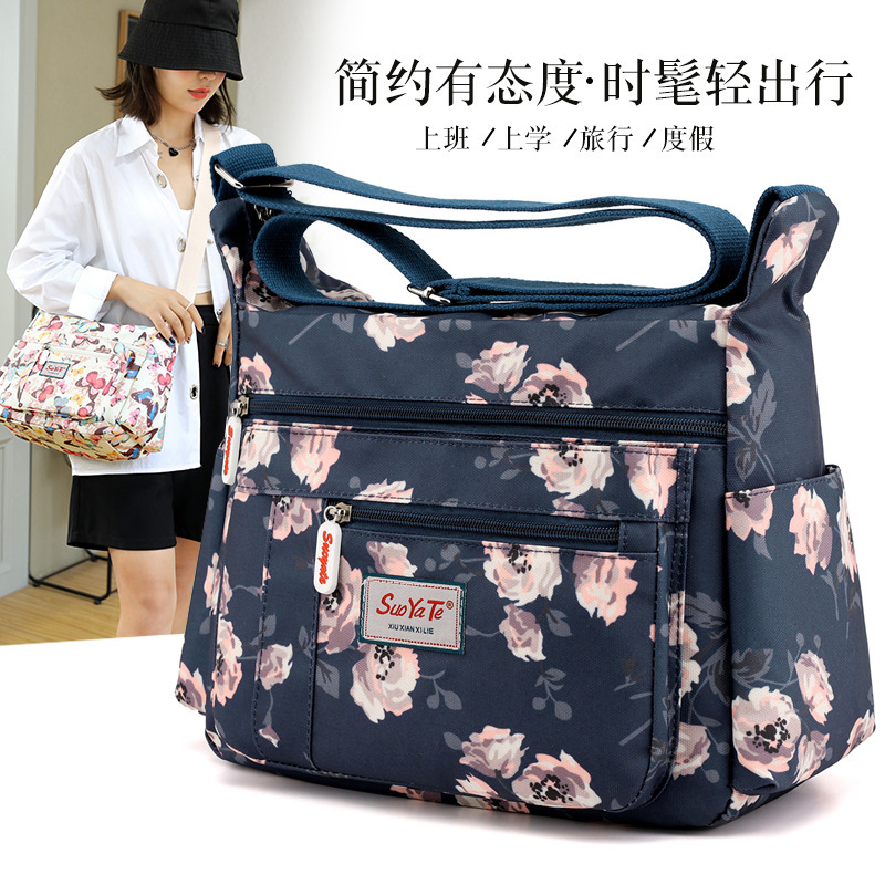Fashion Printed Shoulder Bag Wholesale Lightweight Outdoor Simple Travel Middle-Aged Mother Bag Trendy Water-Repellent Crossbody Bag Fashion Printed Shoulder Bag Wholesale Lightweight Outdoor Simple Travel Middle-Aged Mother Bag Trendy Water-Repellent Crossbody Bag