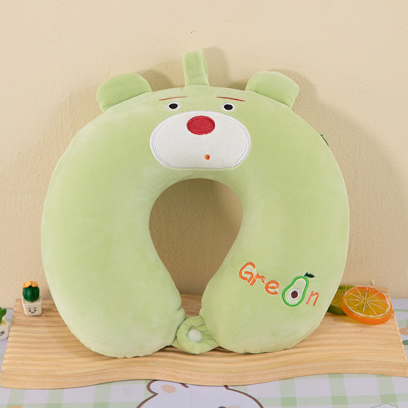 Almohada en forma de U de negocios, almohada para el almuerzo de oficina, viaje de negocios, almohada para el cuello de rebote lento, almohada en forma de U de espuma con memoria de joroba