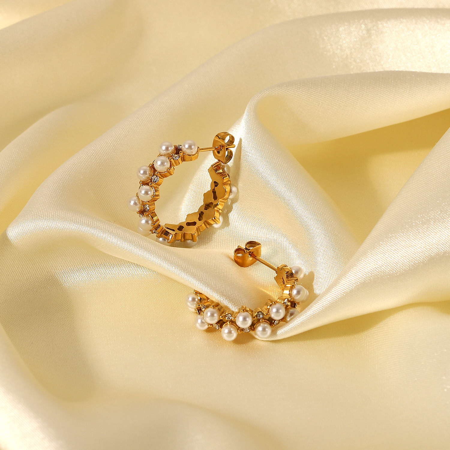 平衡木系列珍珠耳钉纯银s925电镀18k金钻石天然珍珠耳饰 耳环项链-阿里巴巴