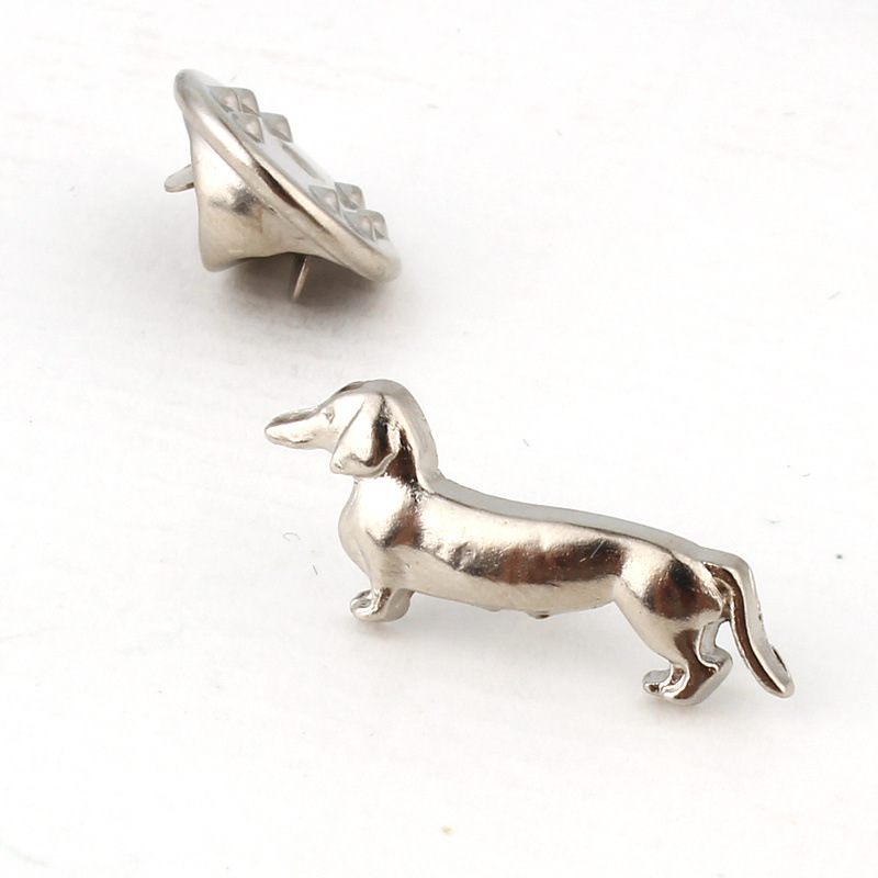 New Retro Puppy Brooch Cute Dachshund Dog Animal Collar Pin Jewelry display picture 2