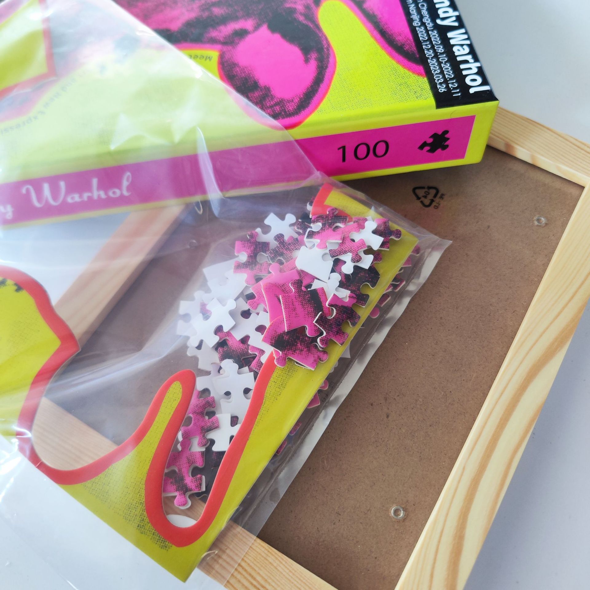 Cross-border Bestseller New Creative 3D Thickened Hardcover Puzzle 100 Pieces By Andy Warhol, USA_voghion.com