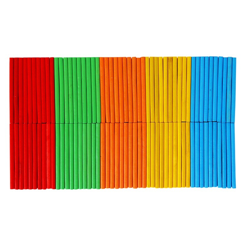 Los niños en caja aritmética palo contando palo Primer Grado suma y resta palo digital