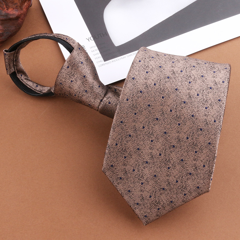 咖色蓝点领带 (1)