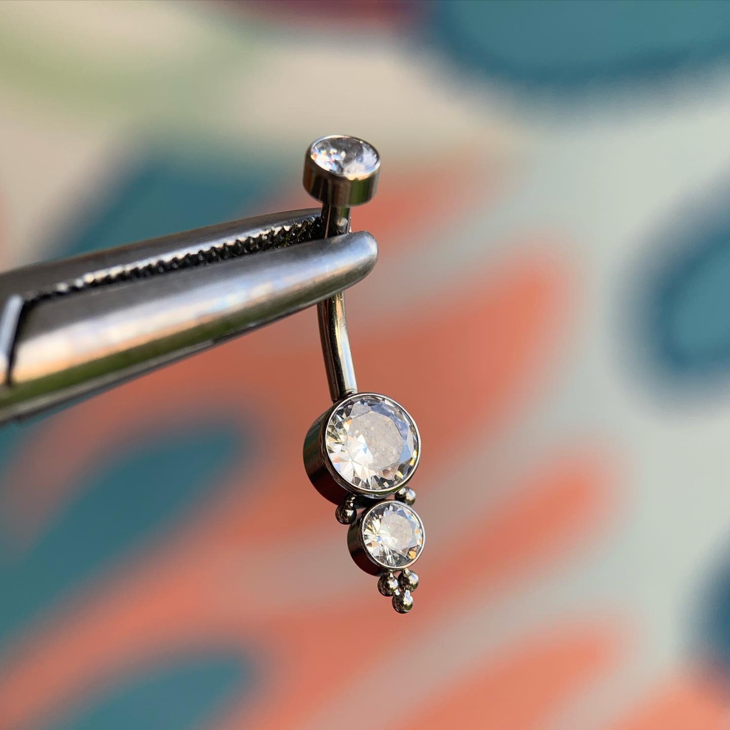 Titan-bauchnabelpiercing Mit Zirkonia-stein Für Damen_voghion.com