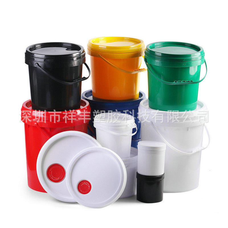 圆桶食品级塑料桶 6L圆形塑料桶化工塑料桶艺术涂料桶