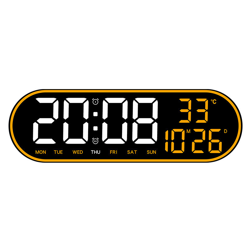 Reloj multifuncional simple sala de estar reloj de pared decoración doméstica reloj electrónico digital reloj silencioso reloj despertador multi-grupos 8021