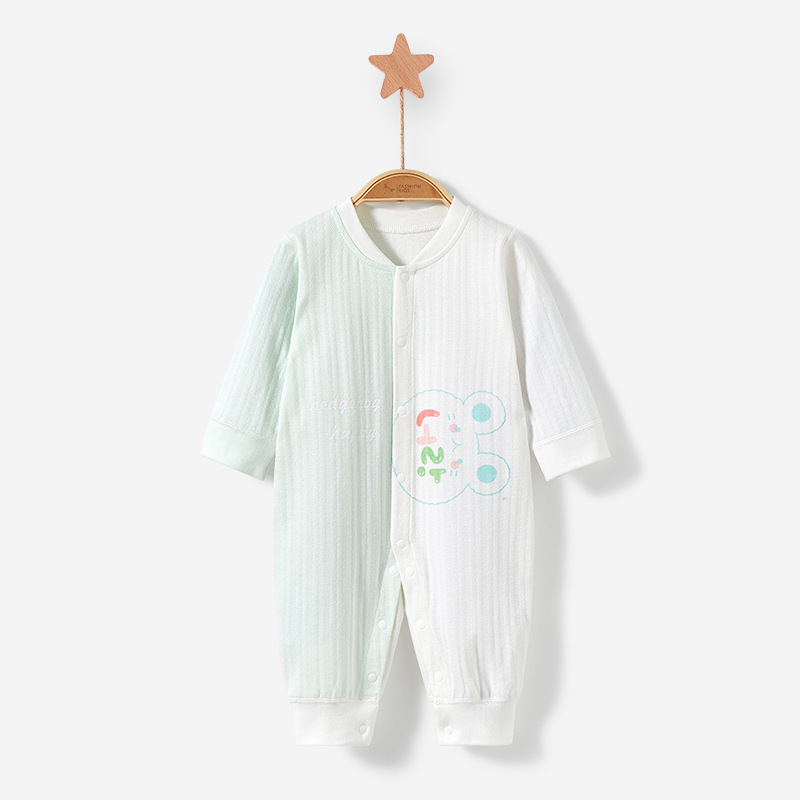 Mono para bebé para primavera, otoño e invierno, capa base cálida de algodón puro para recién nacidos, conjunto de otoño para niños pequeños, pelele unisex, ropa para bebé. image 10