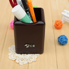 汇星文具 木质笔筒1001多功能型仿红木笔筒笔座 办公用品