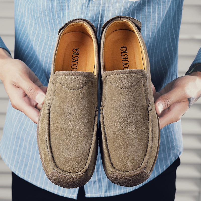 Zapatos de hombre otoño nuevos cómodos zapatos de caracol casuales de suela blanda zapatos de guisantes perezosos ligeros zapatos de conducción de conductor