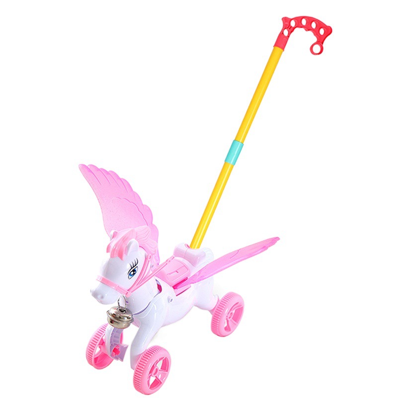 Carrito de Empuje para Bebé de Plástico con Sonido para Aprender a Caminar