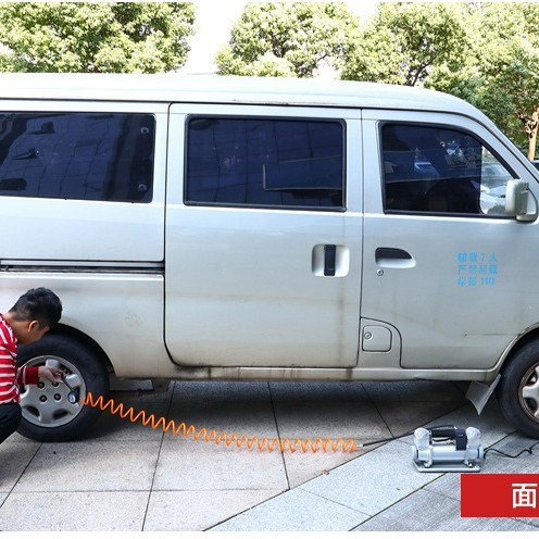 金属 45 シリンダーハイパワー車載二重シリンダーエアポンプポータブル車 12V タイヤ高圧エアポンプ|undefined