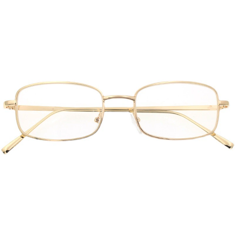 Золотые очки Женская Женская коробка Si Wen Spring Retro Frame Pure Monthrous очки рамки узкие близорукие мужчины