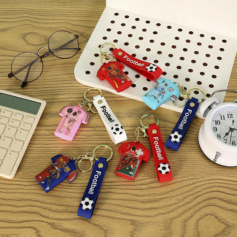 Creative Three-Dimensional Football Jersey Keychain, New Style Bag Keychain, Key Ring Accessory, Pendant, Car Decoration Gift Creative Three-Dimensional Football Jersey Keychain, New Style Bag Keychain, Key Ring Accessory, Pendant, Car Decoration Gift