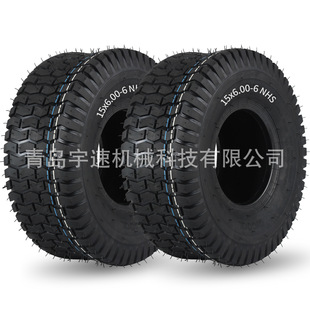 15X600-6 Riding Lawn Mower Tubeless Tire 15inch Lawn Garden Tractor Turf Pattern Traction Tire