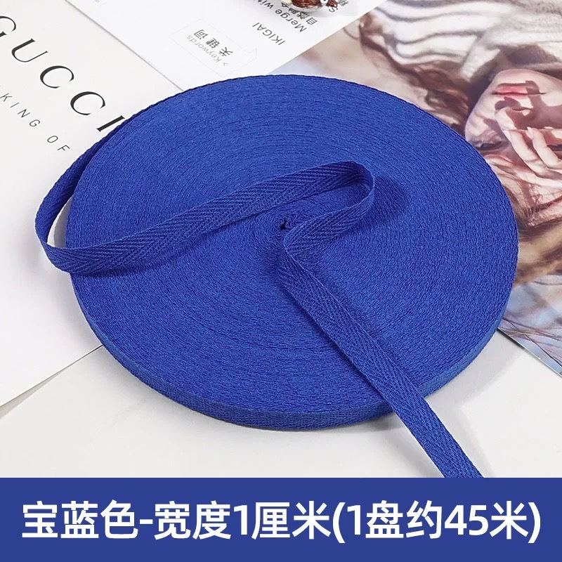 1cm de color algodón herringbone banda de borde de ropa textil casera banda de borde rodante banda de borde de cuello trasero chaqueta cuello prensado banda de borde