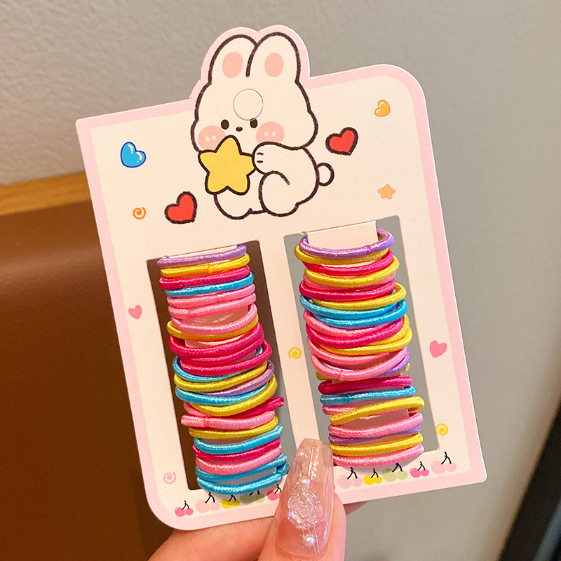 Correa de goma coreana para niños pulgar anillo de cabello para niñas corda de cabello para bebés pequeños corda de cabello para niños pequeños