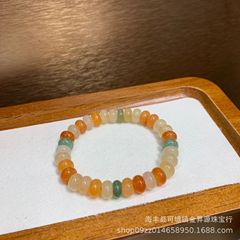 天然東陵玉カラー重ね玉ブレスレット金糸玉ブレスレットカラーそろばん玉手串卸売り直播間福祉