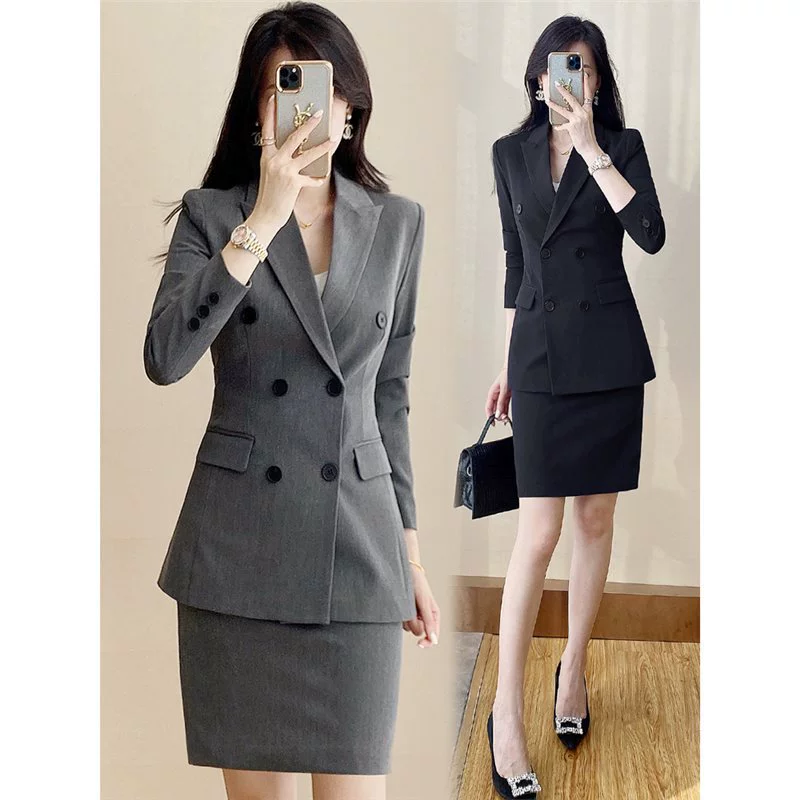 Стойка регистрации отеля рабочая одежда осенний и зимний костюм женский профессиональный темперамент наряд платье менеджера рабочая одежда высокого класса