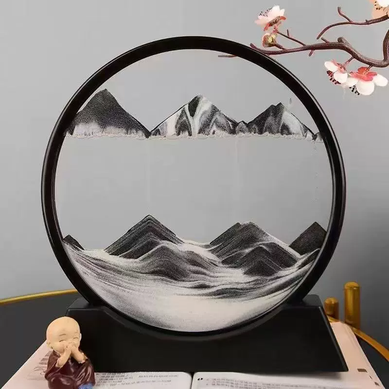3d流沙画客厅摆件跨境创意3d立体沙漏画动景装饰家居礼物工厂直销