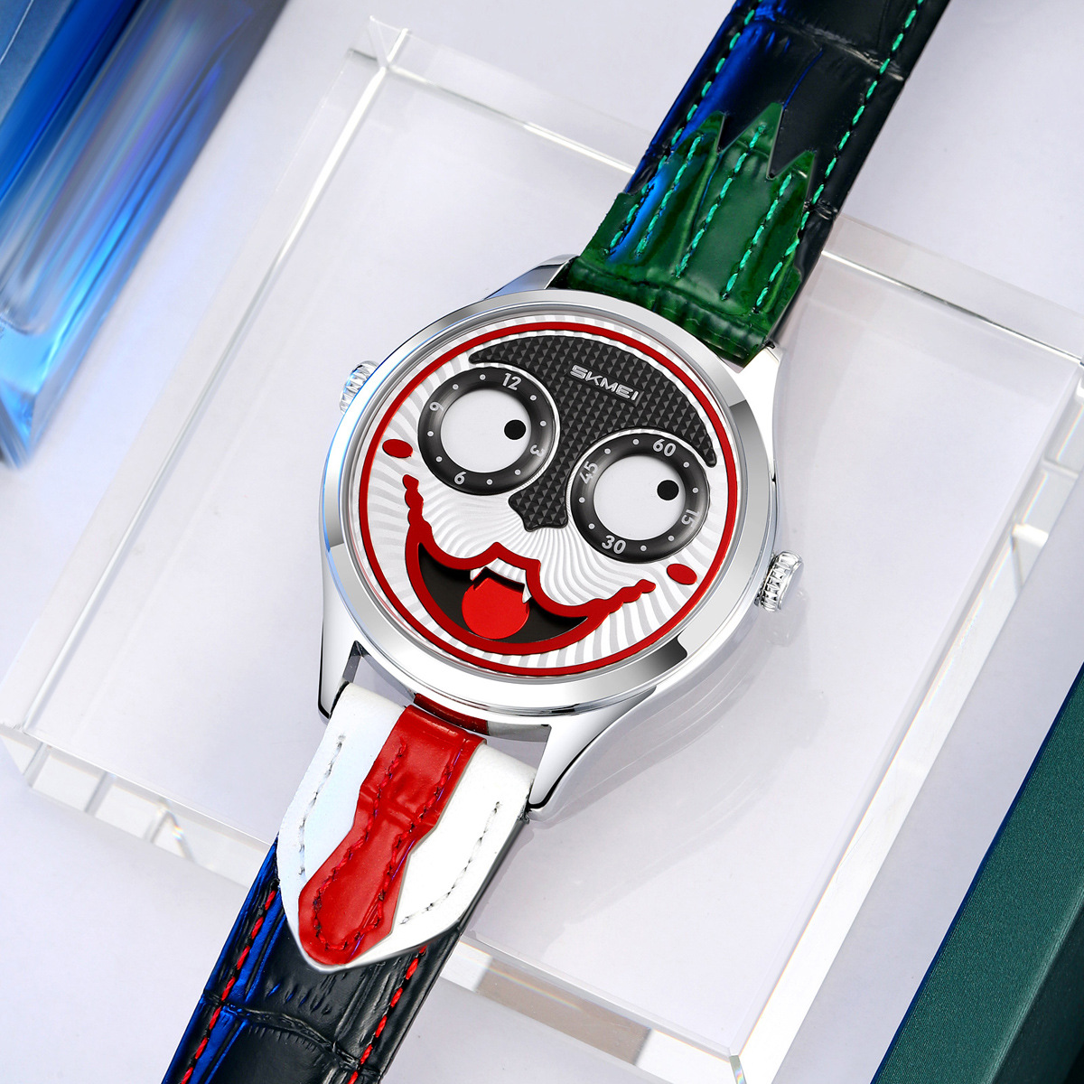 Momento clown reloj de cuarzo hombre creativo personalidad reloj de pulsera fuente de fábrica de relojes de hombre transfronterizos al por mayor