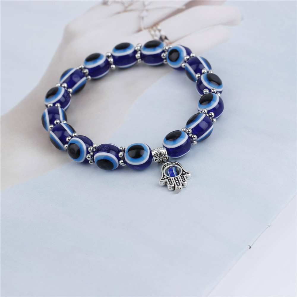 Fashion Devil's Eye Synthetic Resin Beaded Unisex Bracelets display picture 6