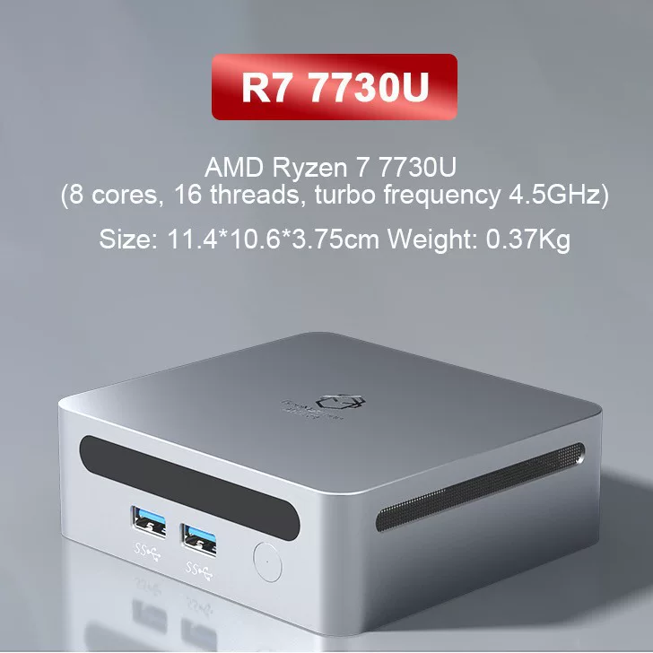 AMD Ryzen 7730U mini computer console gaming, business office mini mini host mini PC