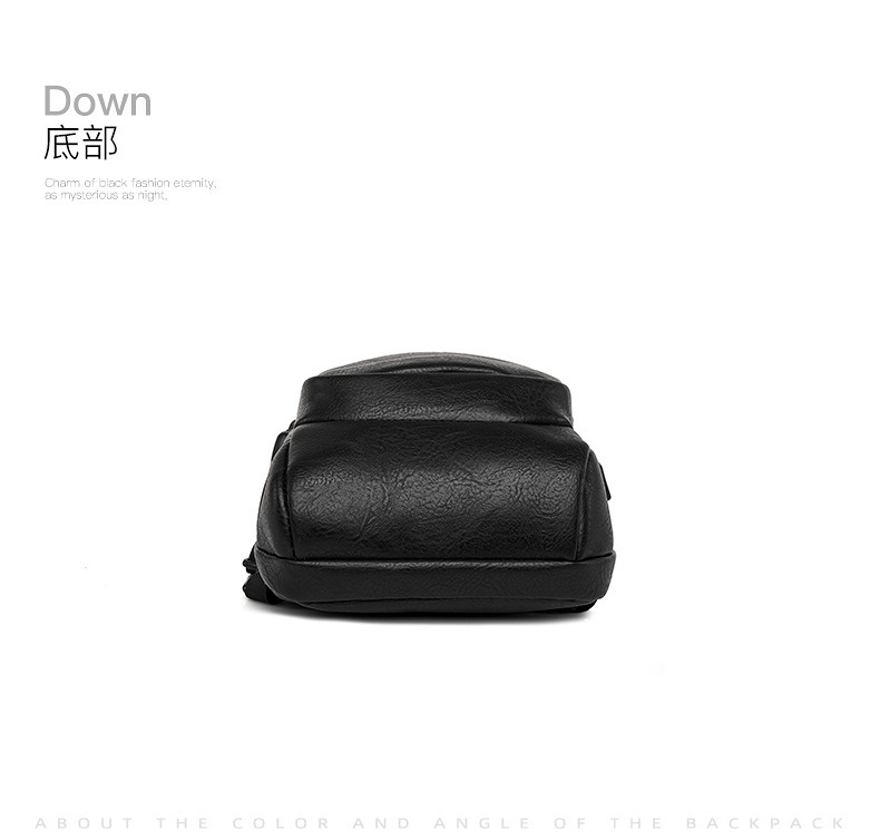 New men's chest bag, leather bag, crossbody bag, shoulder bag, sports mini backpack, multi-functional men's bag, combination lock, cross-border undefined