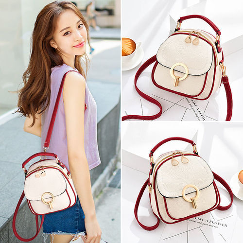 Korean-style unisex backpack for women, 2024 new trendy Instagram-inspired design—large-capacity crossbody bag with premium-grade shoulder and handheld options for students.