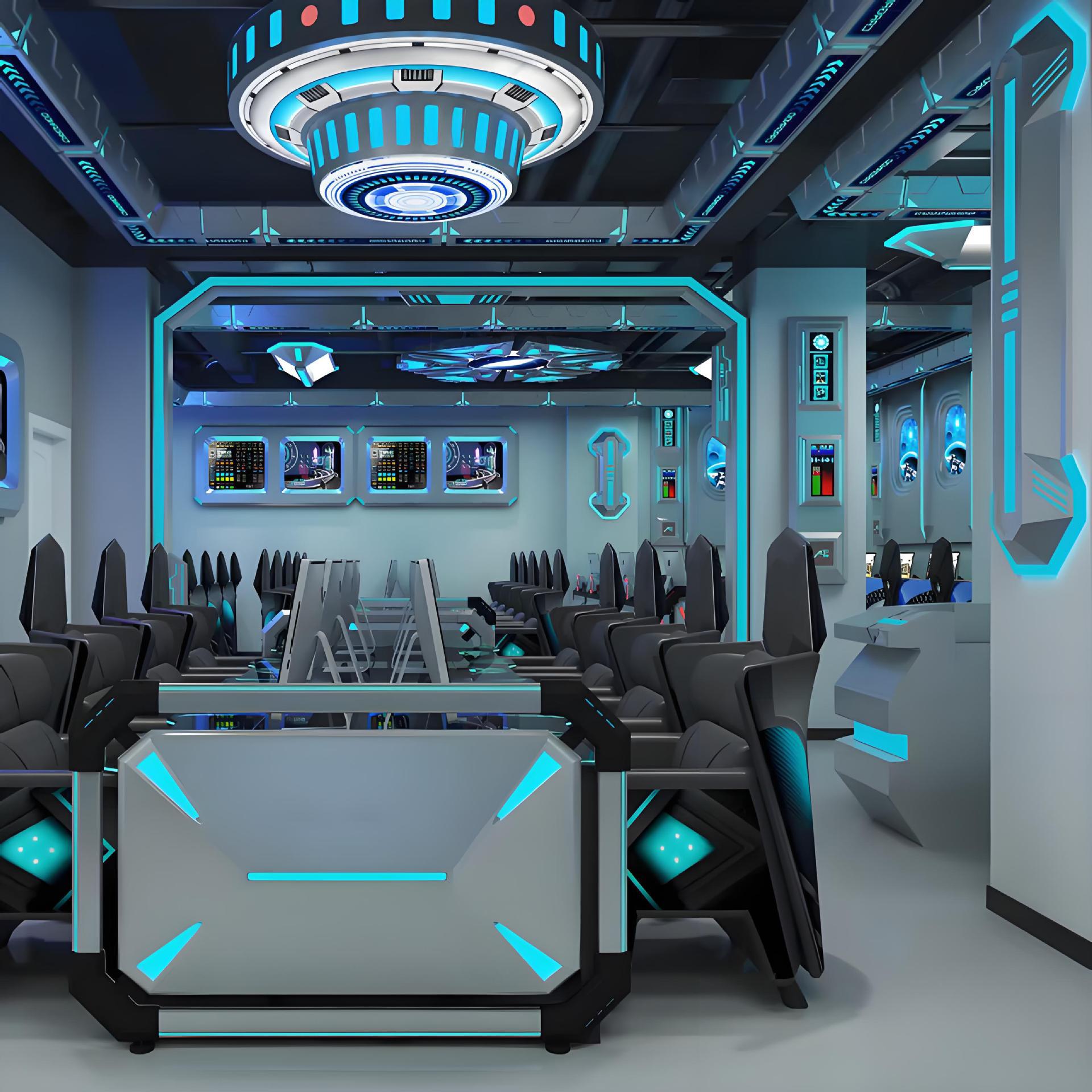 Módulo de modelado de iluminación de café en línea Iluminación de atmósfera Juegos de la ciudad Sala de juegos Lámpara de forma especial KTV Lámpara decorativa de atmósfera personalizada