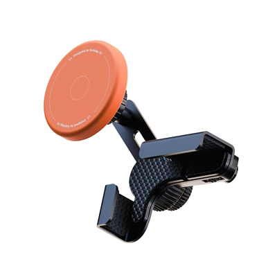 small screen friendly holder, Car phone holder - orange-silicone-magnetic-stand-compatible-with-all-ideal-series