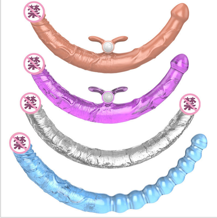 取悦双头阳具成人用品蛟龙翼龙震动棒男女用肛塞拉珠震动棒les女|ms