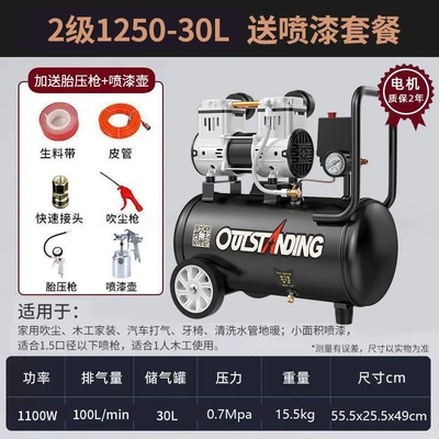Hava kompressorları — 220V Woodworking Air Pump - copper-1100w-30l-free-spray-paint-package