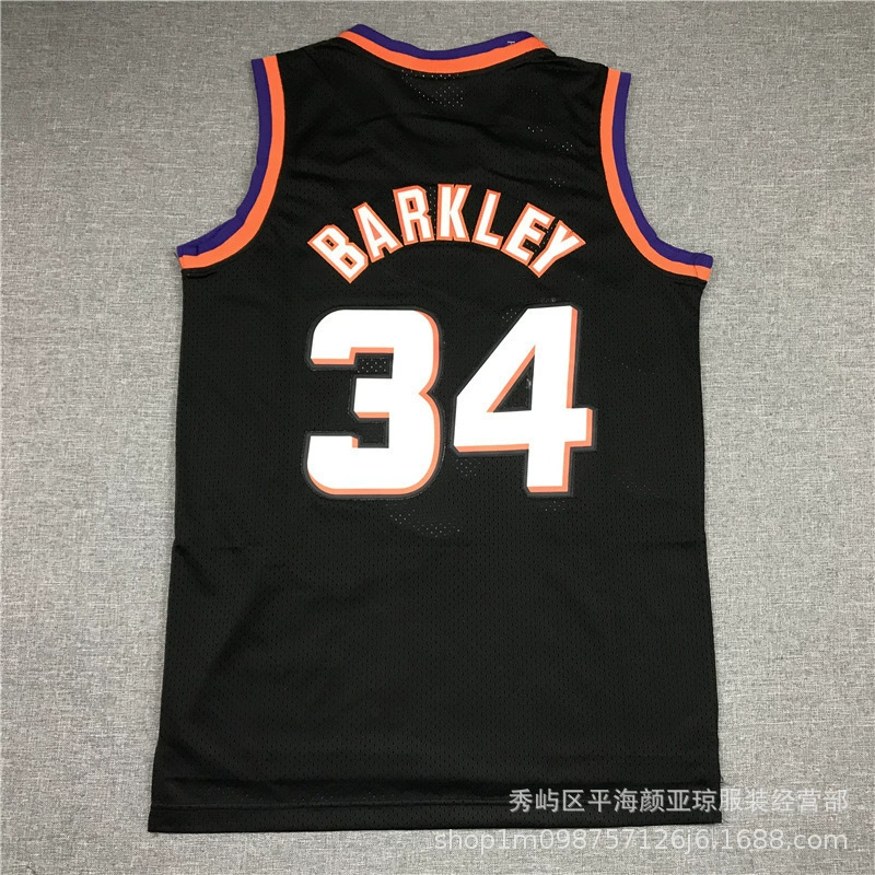 Вышитая баскетбольная майка Suncill Barley баскетбольный костюм Suns майка
