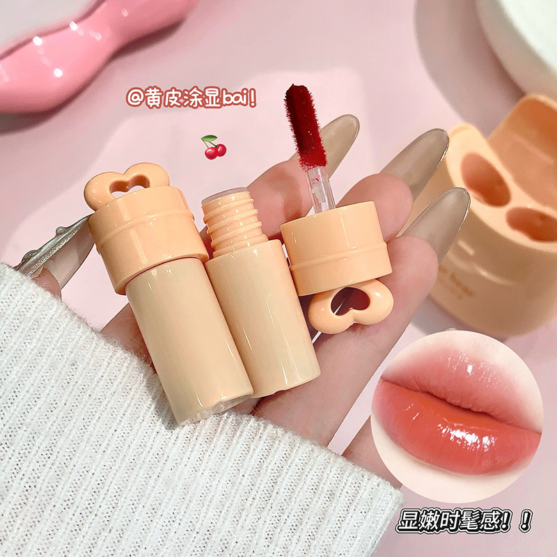 Xiaorui GegeBear mini bolsa doble efecto esmalte labial espejo mate vigor lápiz labial maquillaje transfronterizo al por mayor image 4