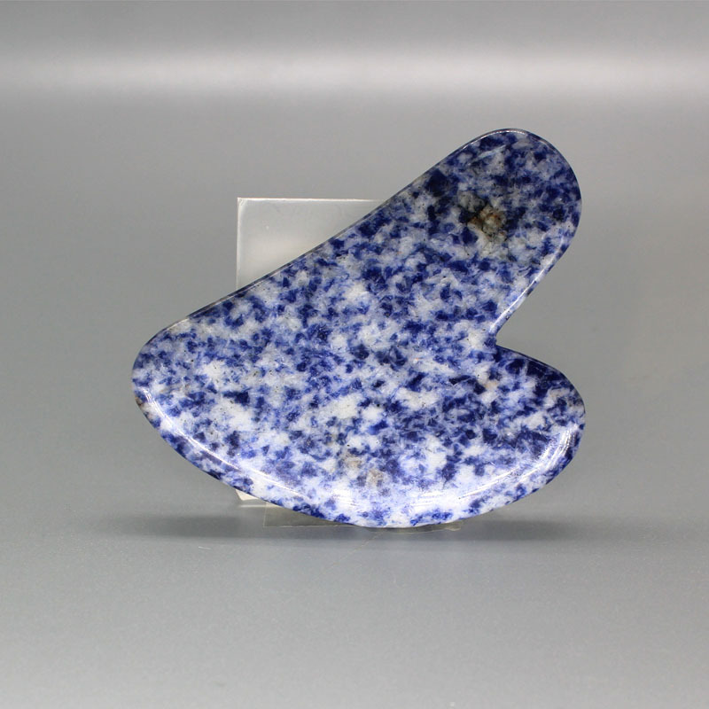 Tablero raspador de jade de cristal rosa natural Tablero raspador de belleza facial de cristal Meridian