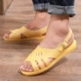 夏季工地平跟爸爸黄胶鞋