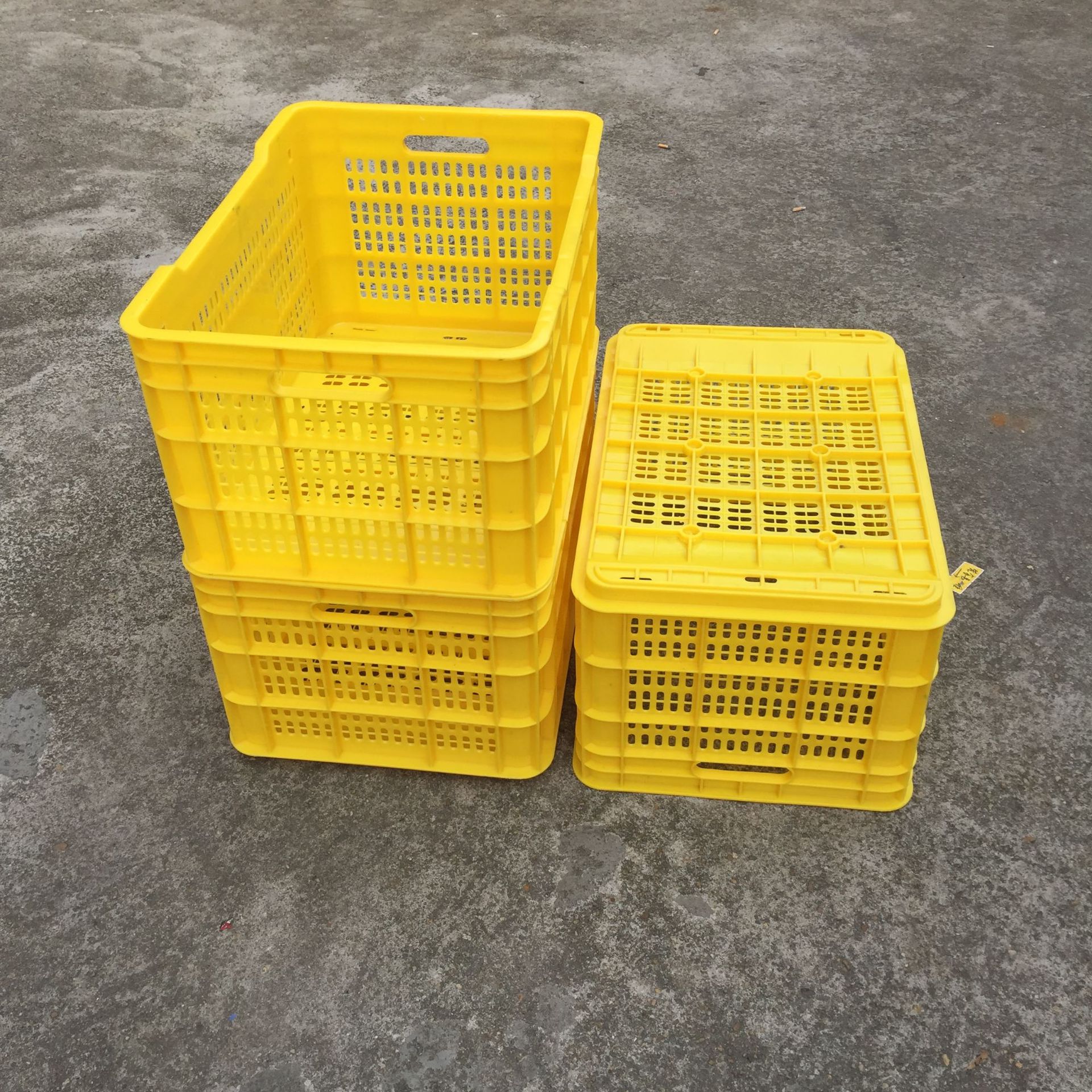 Refrigeración fresca gruesa, transporte de rotación, cesto de plástico con agujeros, cesto de plástico rectangular, recolección de cesto de plástico image 4