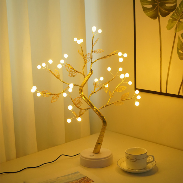 Venta directa de fábrica, luces navideñas transfronterizas, luces led de árbol de luciérnaga, luces decorativas estrelladas para regalo de cumpleaños