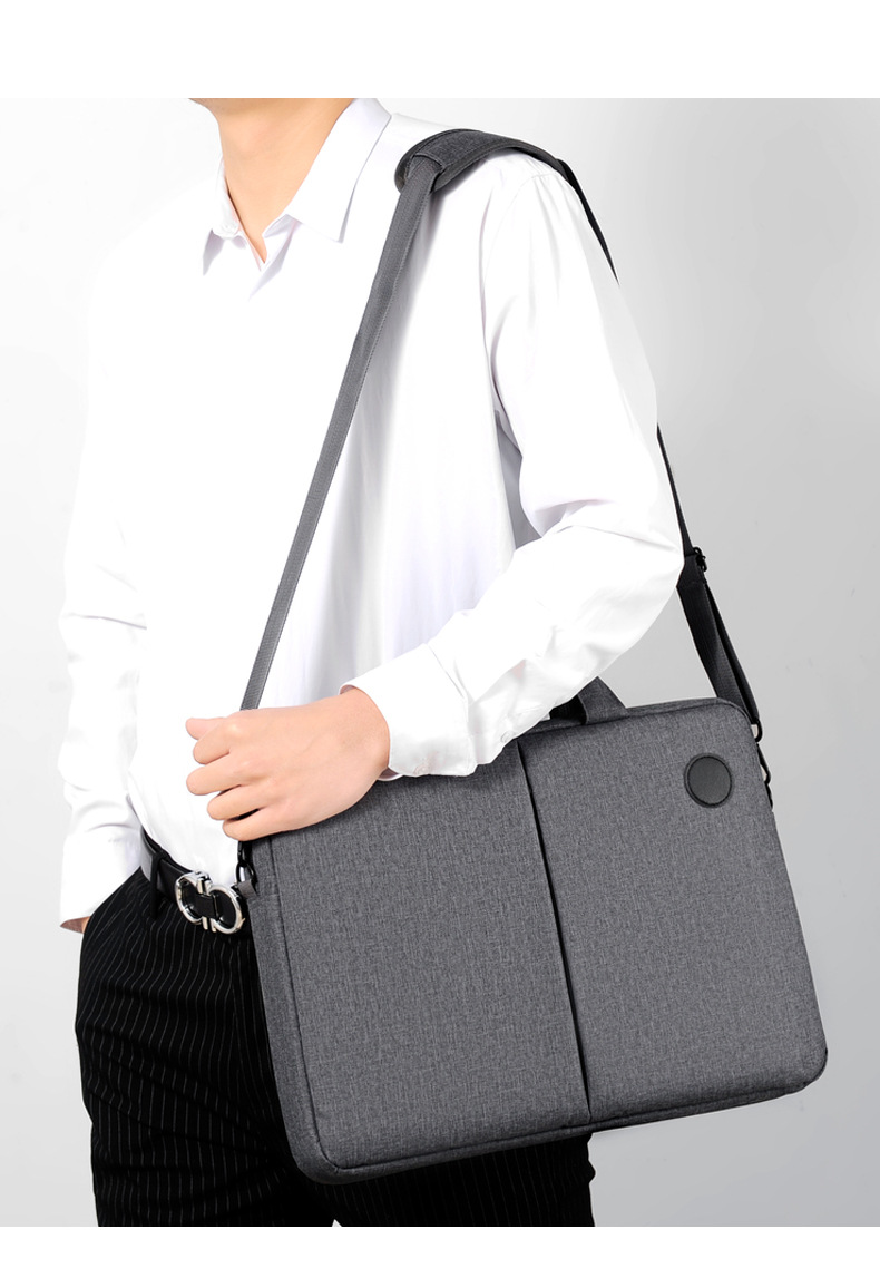 Men's Fashion Solid Color Nylon Waterproof Briefcases display picture 1