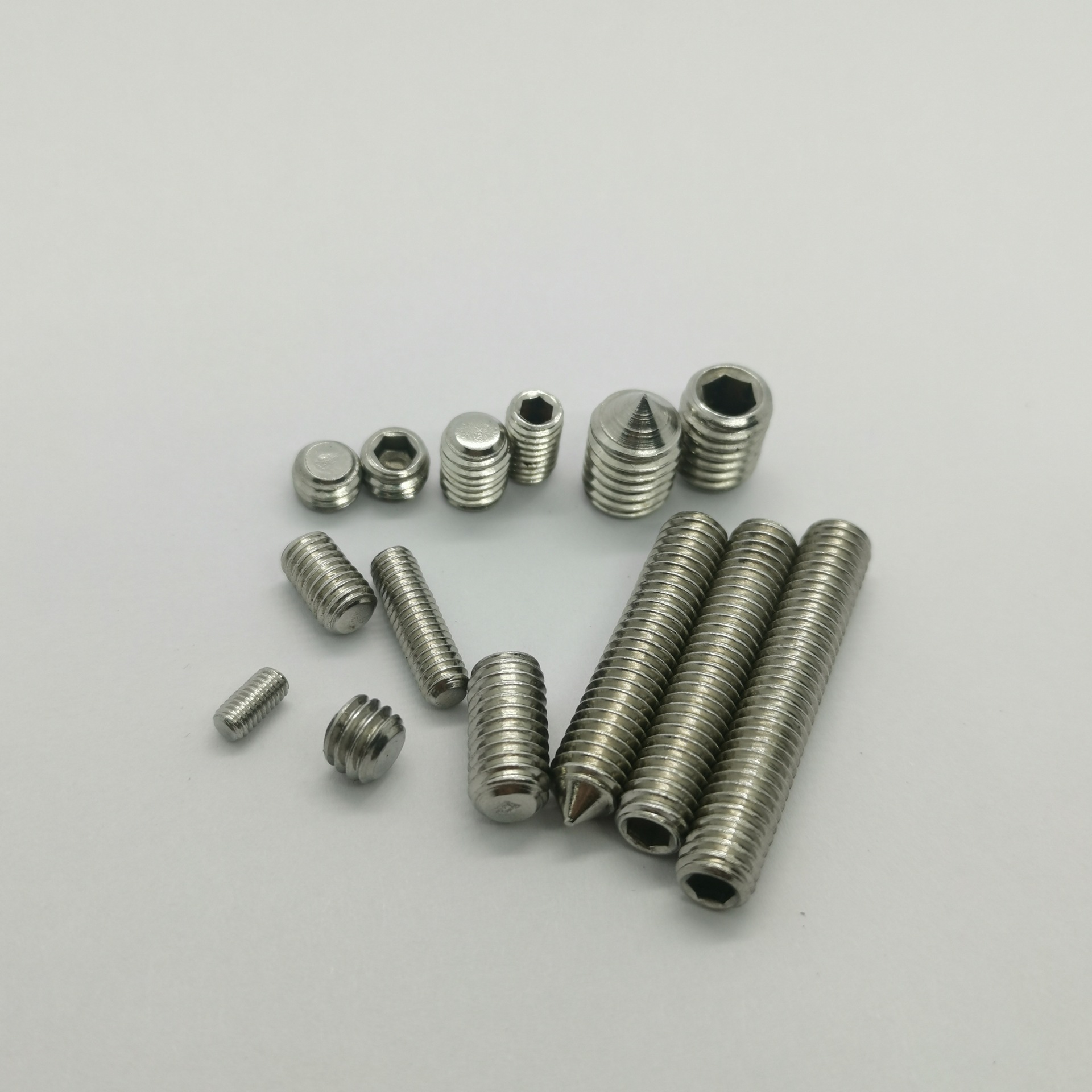 201不锈钢304不锈凹端平端尖端顶丝机米螺丝 不锈钢紧定螺丝
