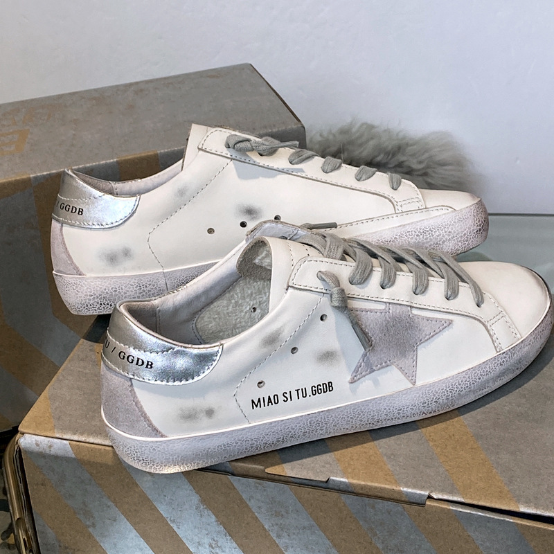Dirty small white shoes 2024 new South Korea leather do old stars increased lovers flat casual small dirty shoes women