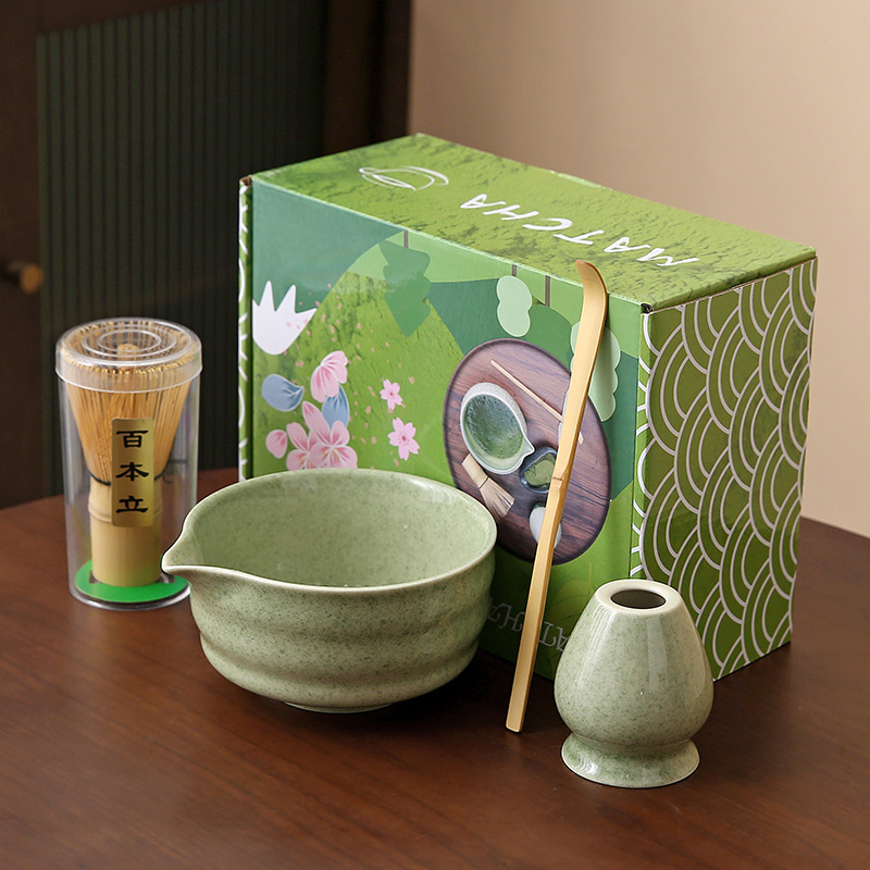 Japonés Matcha tazón Matcha túnica canción té herramientas de pedido taza de té de cerámica taza de té mezclador Matcha cepillo taza de té