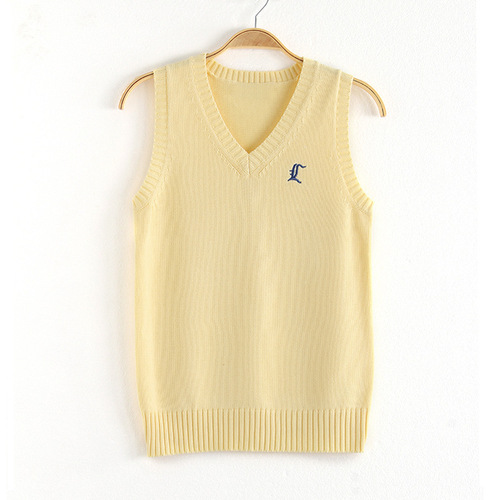 Kawashima Suwon Naka/JK vest original genuine Japanese college knitted sweater vest cardigan for women