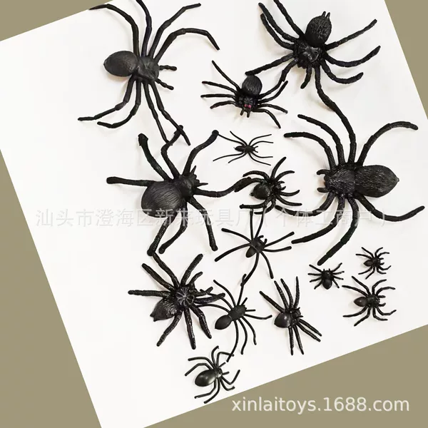 Plastic small spider cross-border toy spider TUME scene layout ornaments Halloween simulation spider small toy