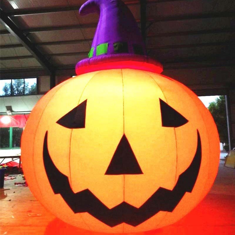 厂家直销万圣节充气南瓜气模大型户外装饰仿真南瓜卡通气模道具